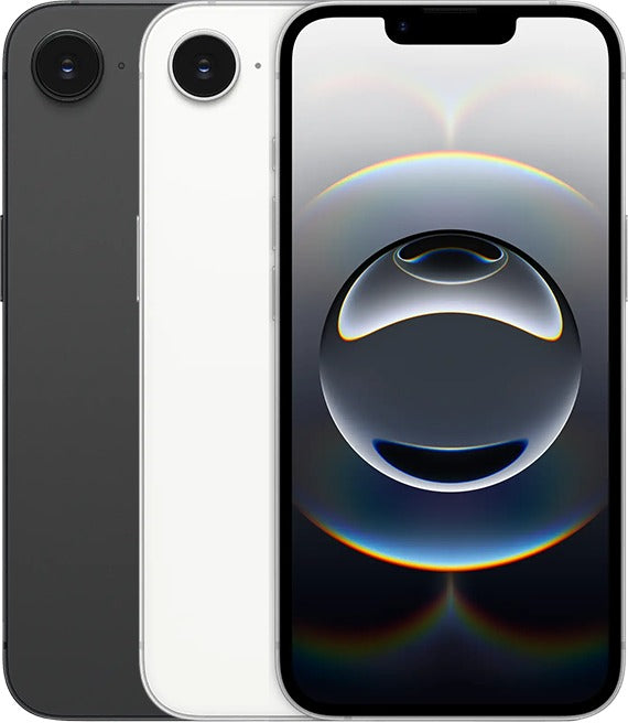iPhone 16e front and back