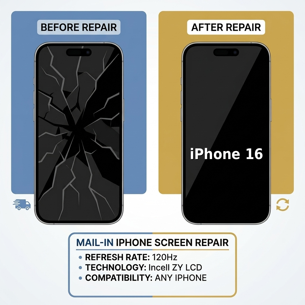 iPhone 16 Screen Repair Service (Mail In) - Screenie