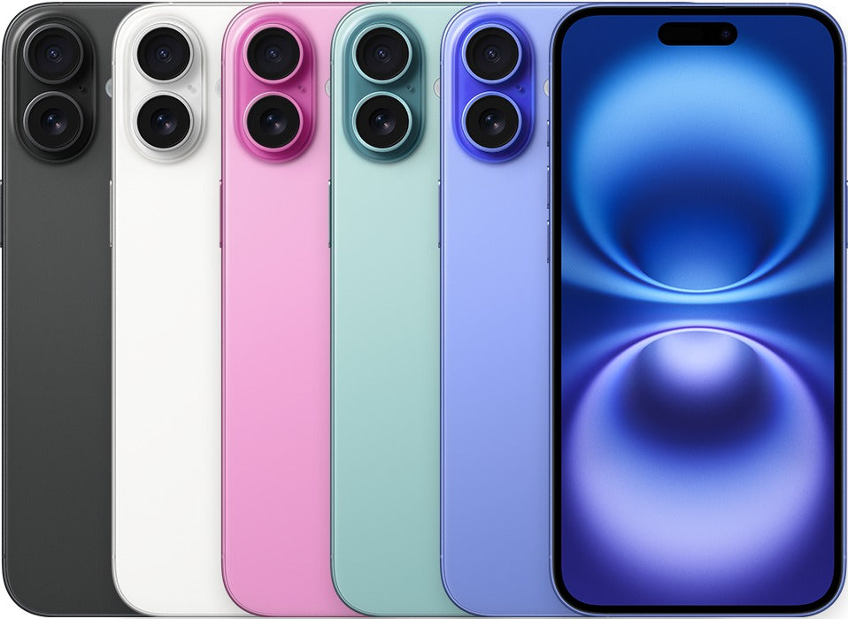 iPhone 16 Plus front and back